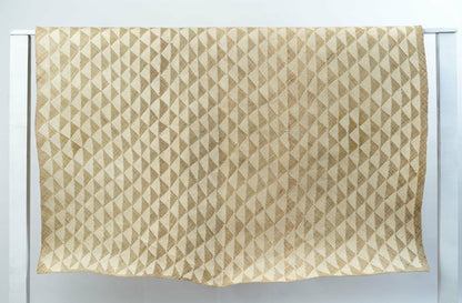 White Triangle Mat | 6' x 5' Rectangular | Natural Base