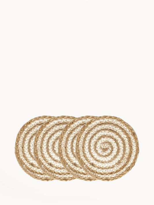 Kata Spiral Trivet - Natural (Set of 4)