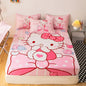 Pokemons Pikachus Bed Mattress Cover Kawaii Cartoon Hello Kitty Bed Linen Cover Fitted Sheet For Kids Adult Single Queen Size