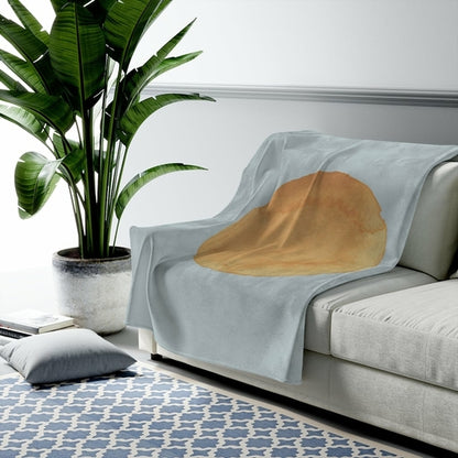 Abstract Blue Sun Pattern Plush Blanket - 3 Sizes