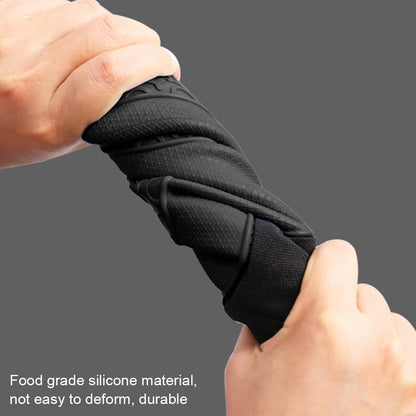 Silicone and cotton non-slip oven mitts, waterproof and heat resistant