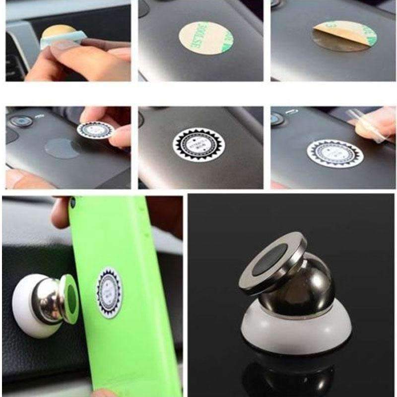 Magnetic car phone holder