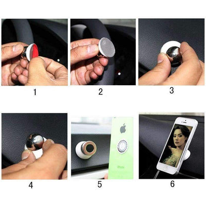 Magnetic car phone holder