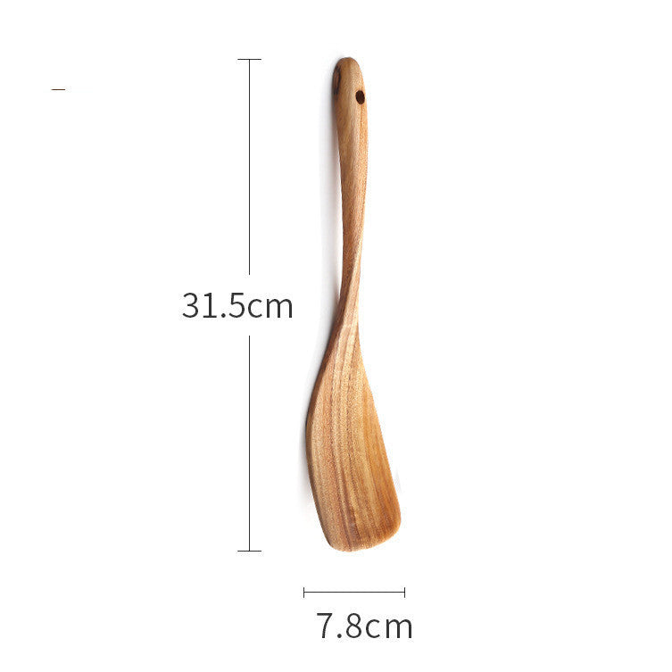 Acacia wood whisks, spatulas and cooking spoons