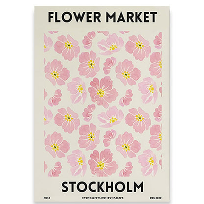 Plant and flower poster on canvas