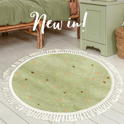 Round Carpet Bedroom Machine Washable Living Room Sofa Floor Mat