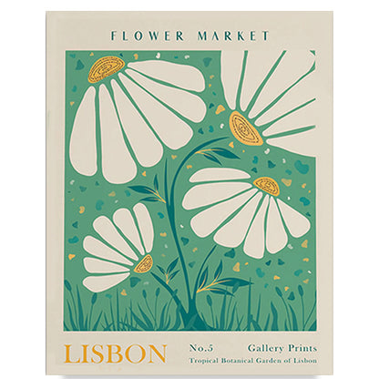 Plant and flower poster on canvas