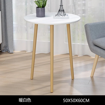 Nordic White Coffee Table Wood Round Portable Minimalist Creative Table Sofaside Small White Meuble De Salon Auxiliary Furniture 