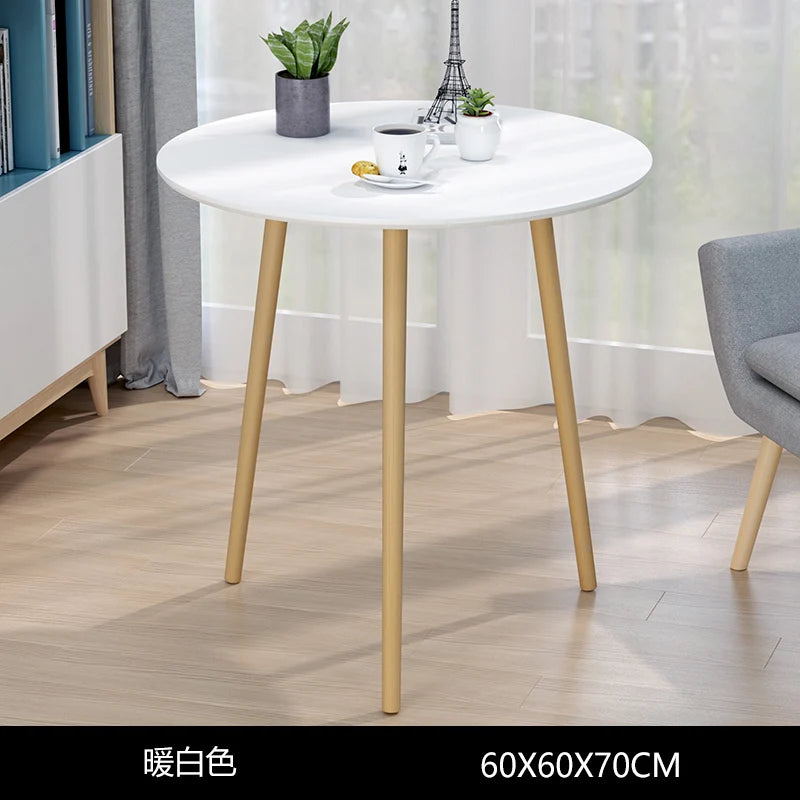 Nordic White Coffee Table Wood Round Portable Minimalist Creative Table Sofaside Small White Meuble De Salon Auxiliary Furniture 