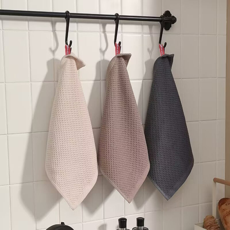 Honeycomb woven cotton kitchen towels