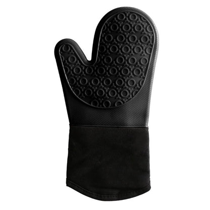 Silicone and cotton non-slip oven mitts, waterproof and heat resistant