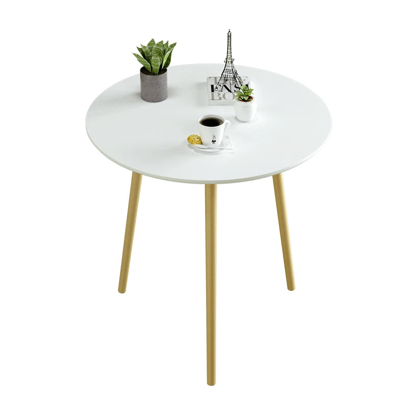 Nordic White Coffee Table Wood Round Portable Minimalist Creative Table Sofaside Small White Meuble De Salon Auxiliary Furniture 