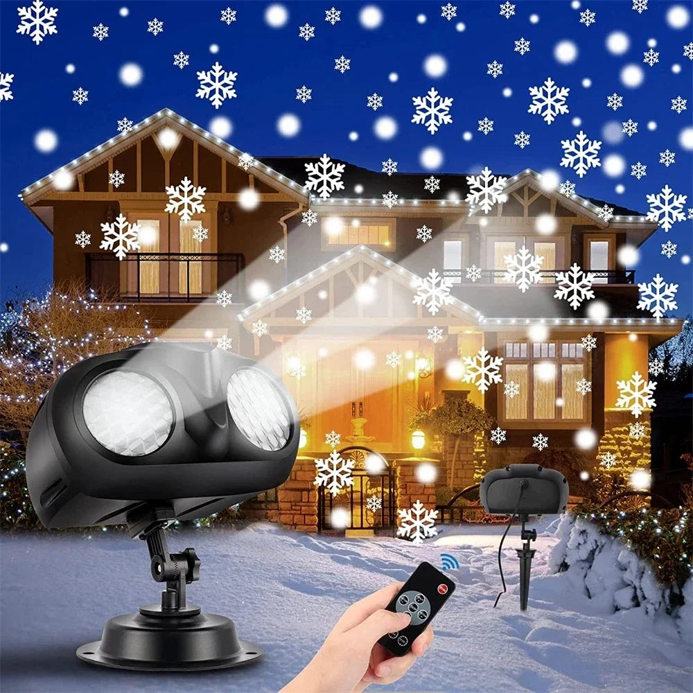 Projecteur de neige de Noël à double tête