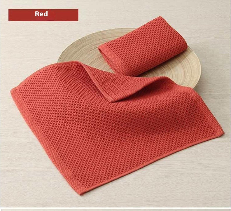 Honeycomb woven cotton kitchen towels