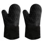 Silicone and cotton non-slip oven mitts, waterproof and heat resistant