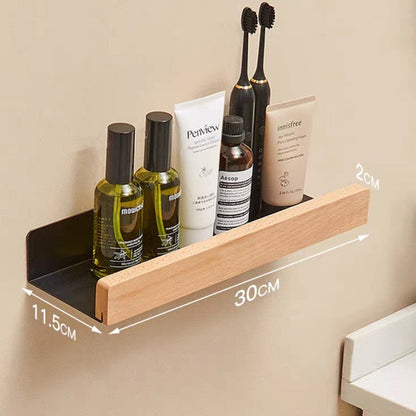 Nordic style bathroom shower wall storage shelf. (Shelf)