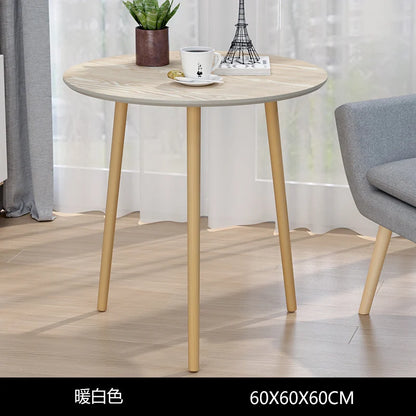 Nordic White Coffee Table Wood Round Portable Minimalist Creative Table Sofaside Small White Meuble De Salon Auxiliary Furniture 