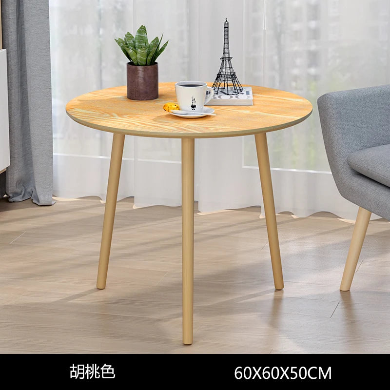 Nordic White Coffee Table Wood Round Portable Minimalist Creative Table Sofaside Small White Meuble De Salon Auxiliary Furniture 