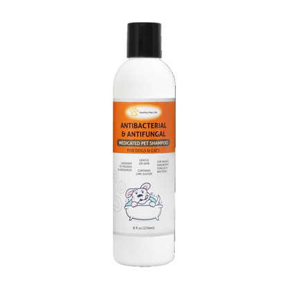 Pet shampoo for very dry skin and calms itching with lime sulfur 