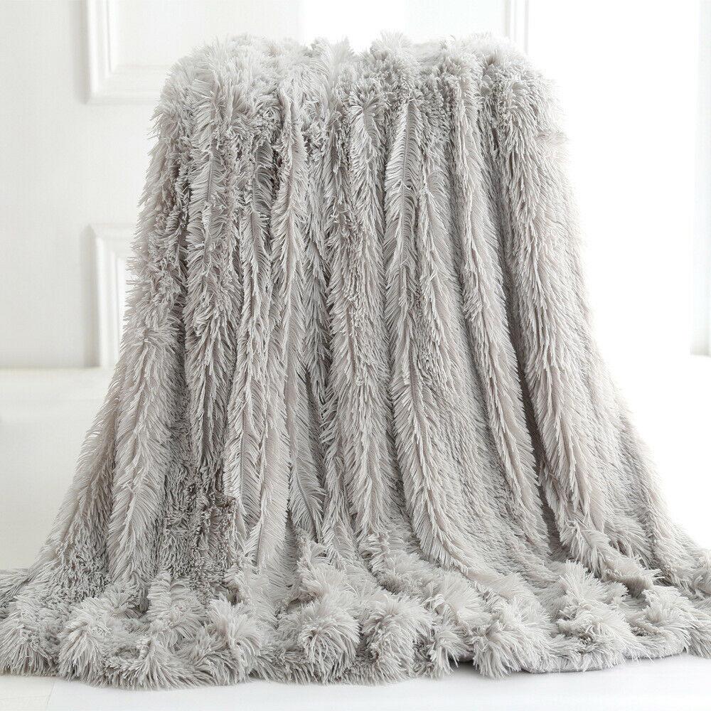 Ultra-soft faux fur blanket or throw. 