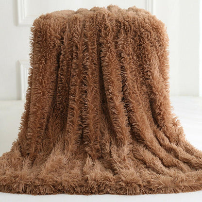 Ultra-soft faux fur blanket or throw. 