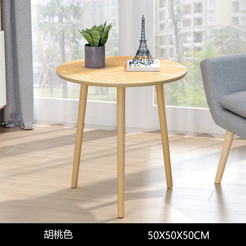 Nordic White Coffee Table Wood Round Portable Minimalist Creative Table Sofaside Small White Meuble De Salon Auxiliary Furniture 