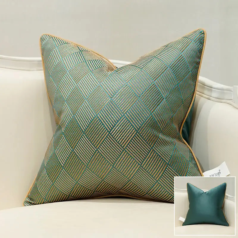 Green cushion cover