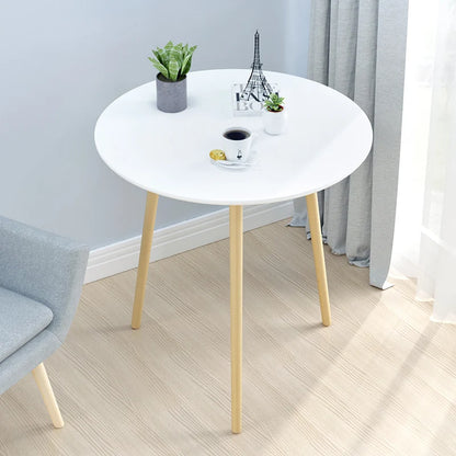 Nordic White Coffee Table Wood Round Portable Minimalist Creative Table Sofaside Small White Meuble De Salon Auxiliary Furniture 