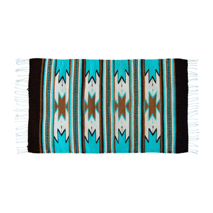 Monte Alban Southwestern Native American Turquoise Rug