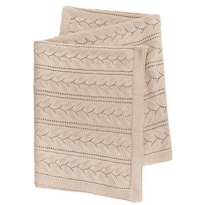 New Arrival Knitted Baby Blanket With Hollow Out Design: New Solid 