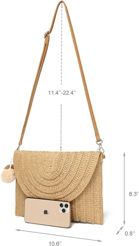 Woven raffia bag handbag for women.